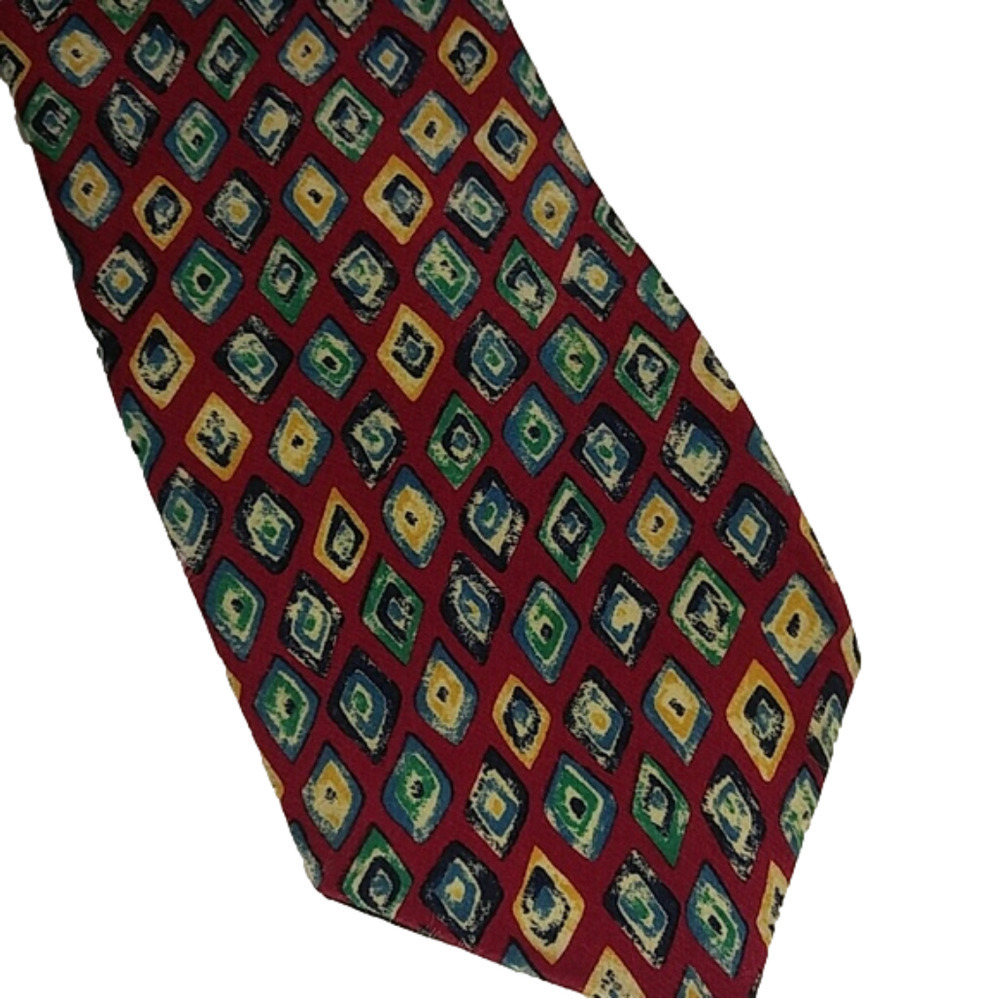 Vintage Karl Lagerfeld Diamond Print Tie 57"
